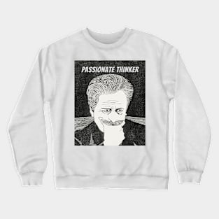 Passionate Thinker Black & White Art Crewneck Sweatshirt